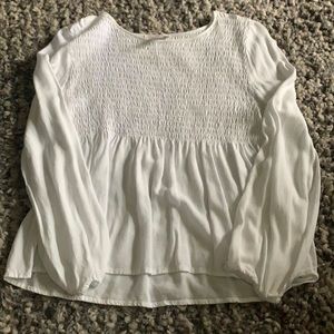 White Scrunch Top